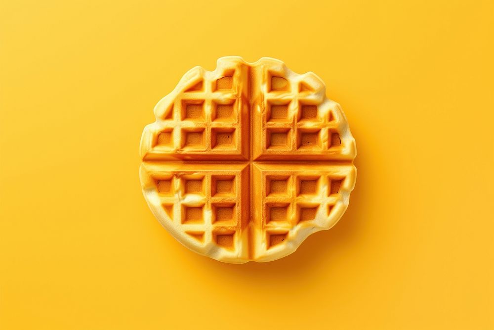 Waffle yellow ammunition breakfast. AI generated Image by rawpixel.