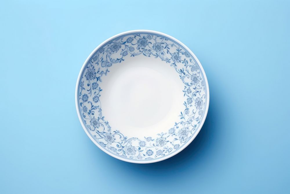 Porcelain bowl porcelain saucer plate. AI generated Image by rawpixel.