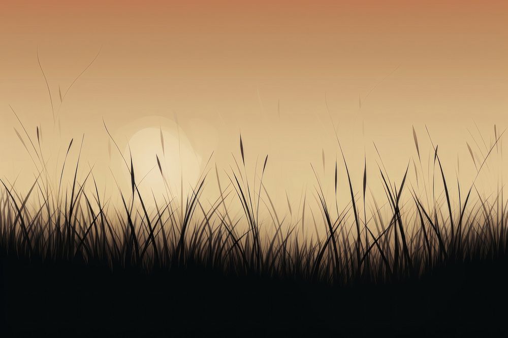 Grass silhouette outdoors nature. AI generated Image by rawpixel.