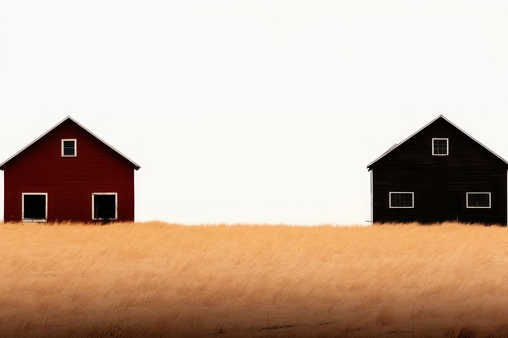 Farm on countryside architecture landscape building. AI generated Image by rawpixel.