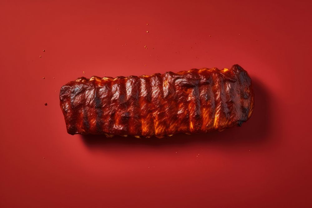 BBQ meat food red. AI generated Image by rawpixel.