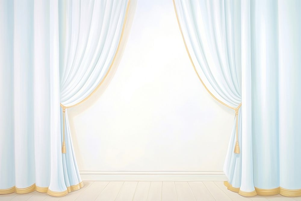 Painting of white curtain border backgrounds architecture transparent. AI generated Image by rawpixel.