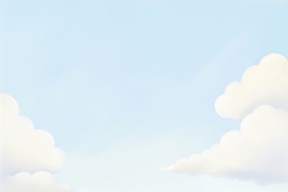 Painting blue sky border backgrounds | Free Photo Illustration - rawpixel