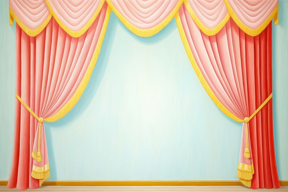 Painting of curtain border backgrounds architecture decoration. AI generated Image by rawpixel.