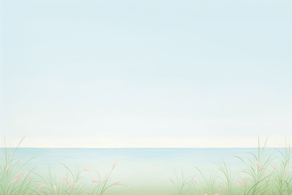 Painting of grass border backgrounds landscape outdoors. AI generated Image by rawpixel.