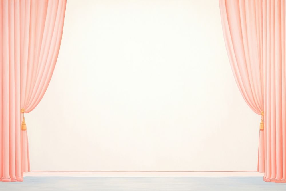 Painting of pale red curtain border backgrounds architecture decoration. AI generated Image by rawpixel.