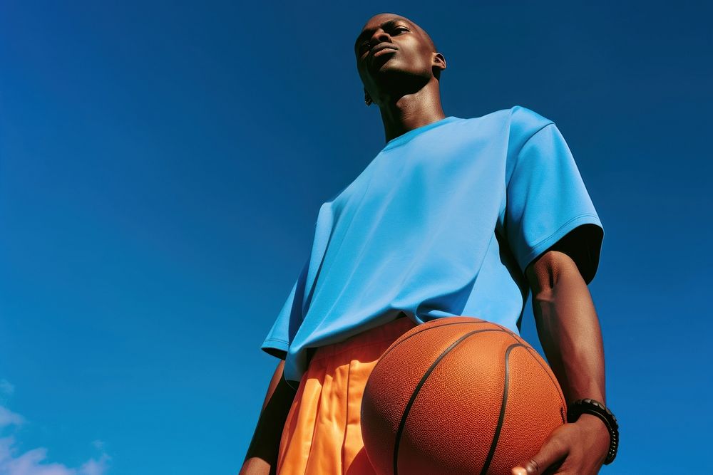 Black young man basketball sports fashion. AI generated Image by rawpixel.