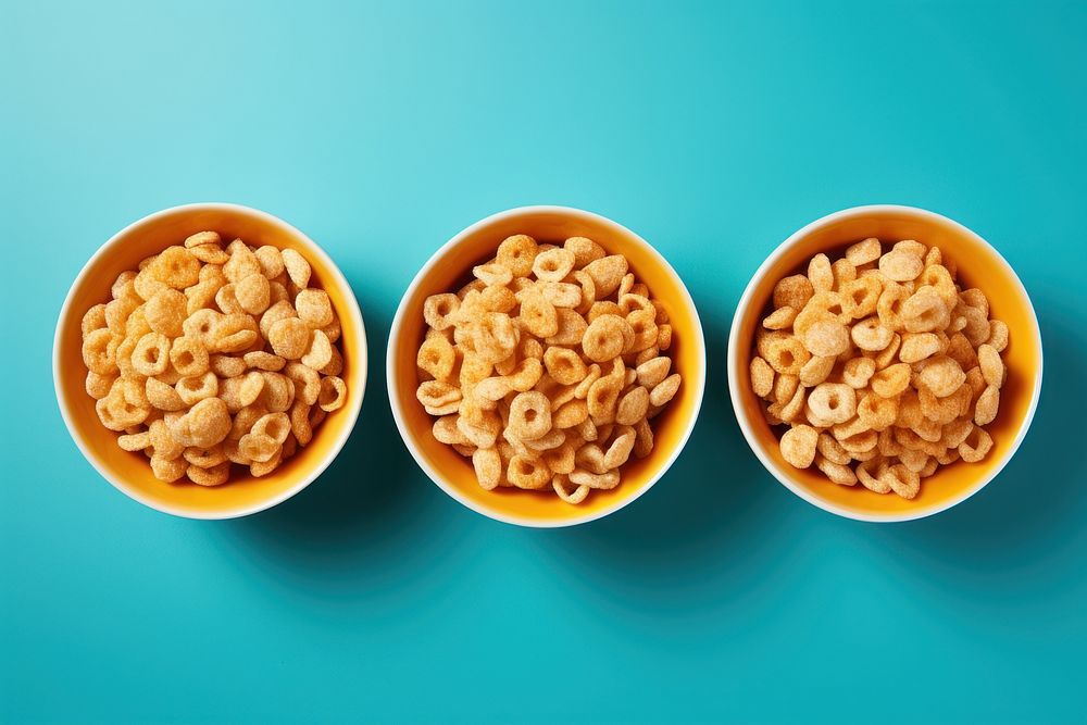 Cereal in bowl table food breakfast. AI generated Image by rawpixel.