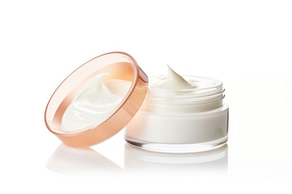 Skincare cosmetics cream white background. AI generated Image by rawpixel.