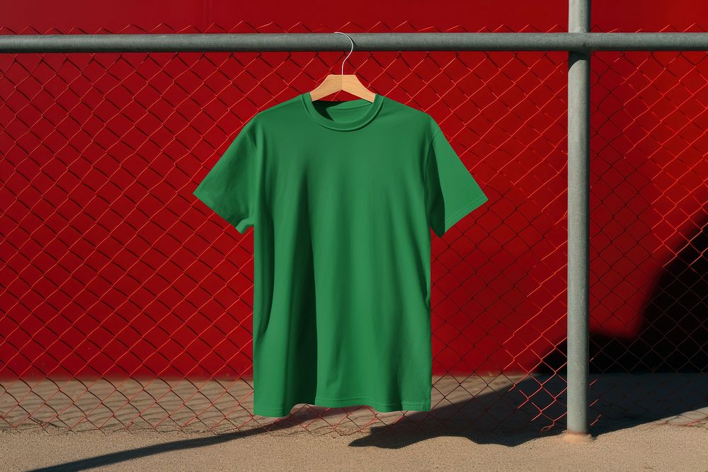 Green unisex t-shirt, casual apparel