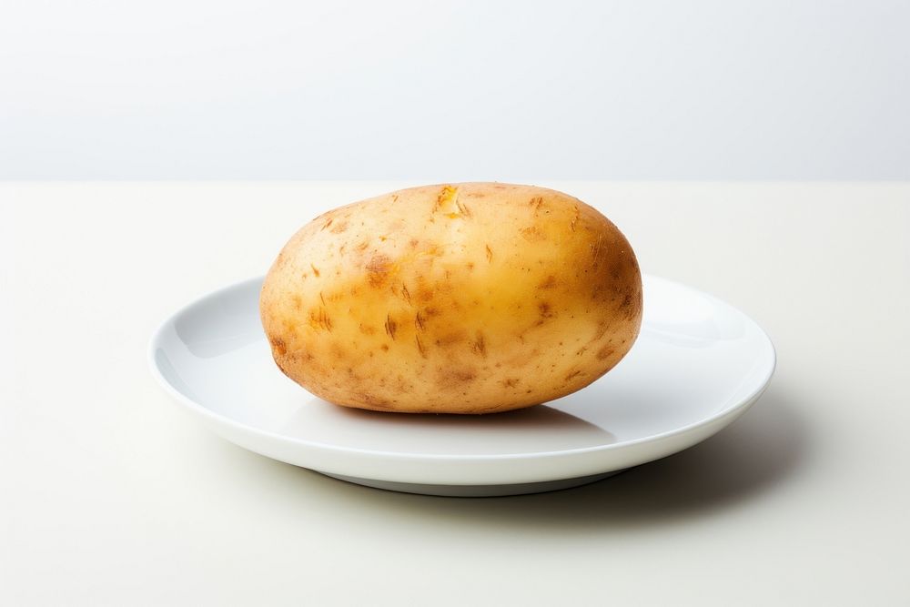 Twice Baked Potato vegetable potato plate. AI generated Image by rawpixel.