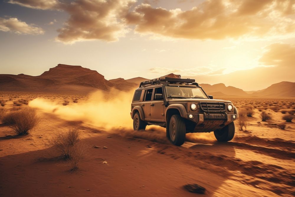 Offroad desert safari adventure outdoors vehicle. AI generated Image by rawpixel.