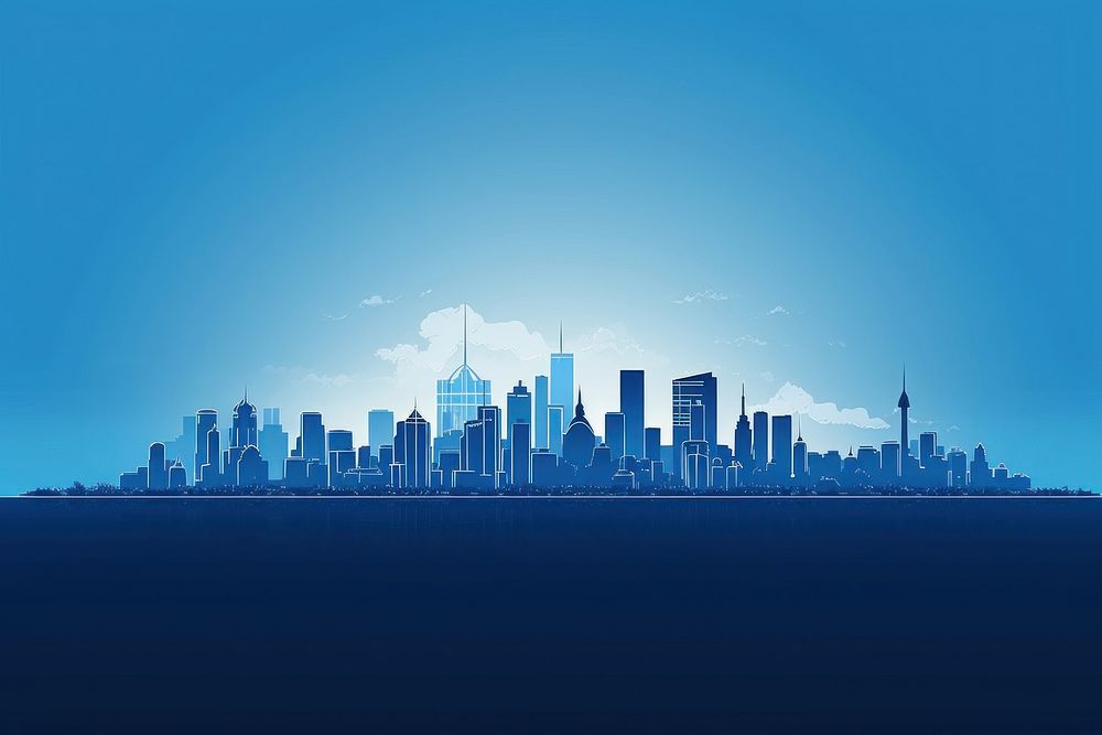 Skyline architecture silhouette landscape. AI generated Image by rawpixel.