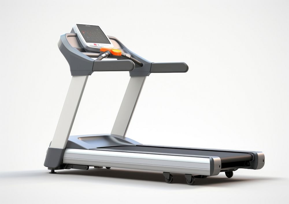 Treadmill y sports white background technology. AI generated Image by rawpixel.