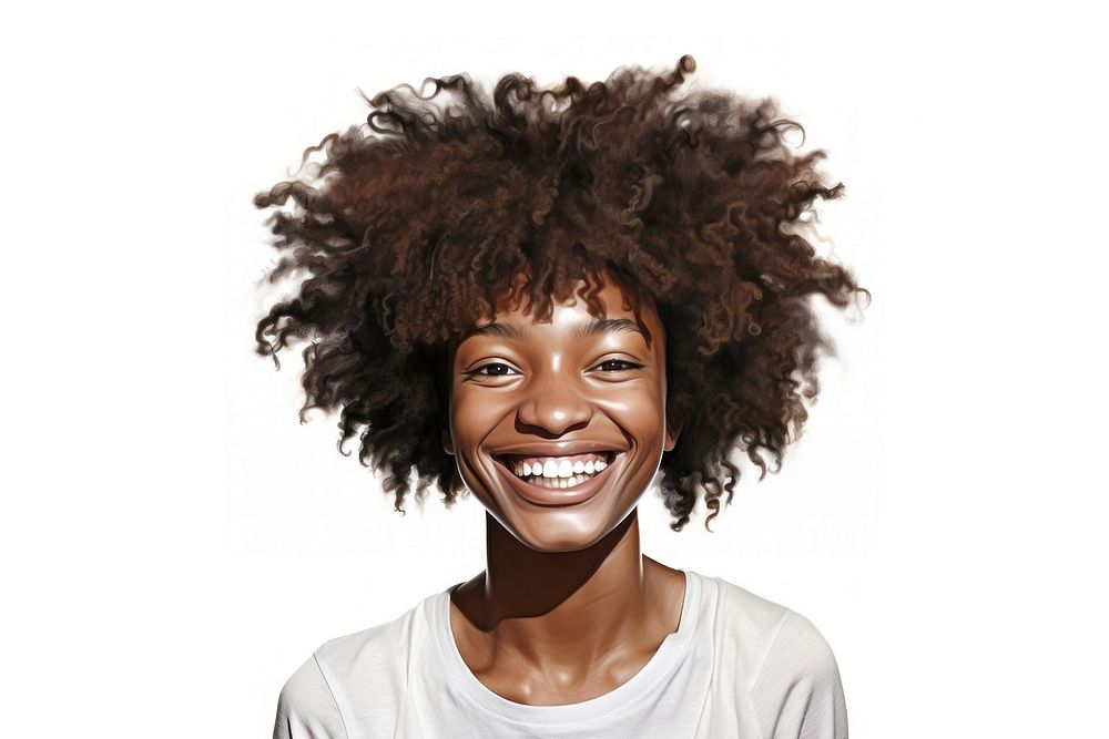 African american smiling portrait laughing adult. AI generated Image by rawpixel.