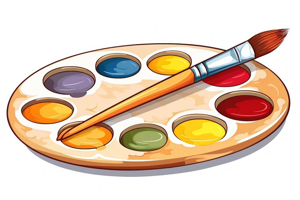 Artist palette brush paintbrush. AI generated Image by rawpixel.