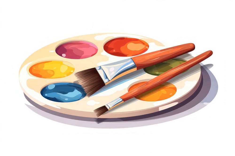 Artist palette brush paintbrush. AI generated Image by rawpixel.