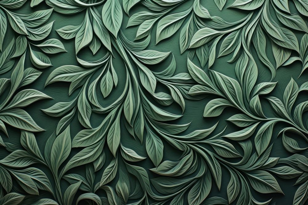 Botanical pattern green art. 