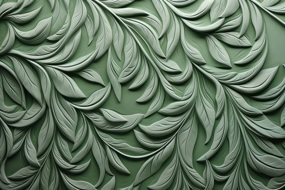 Botanical pattern green backgrounds. AI generated Image by rawpixel.