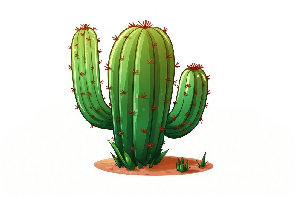Cactus cartoon plant semi-arid. AI generated Image by rawpixel.