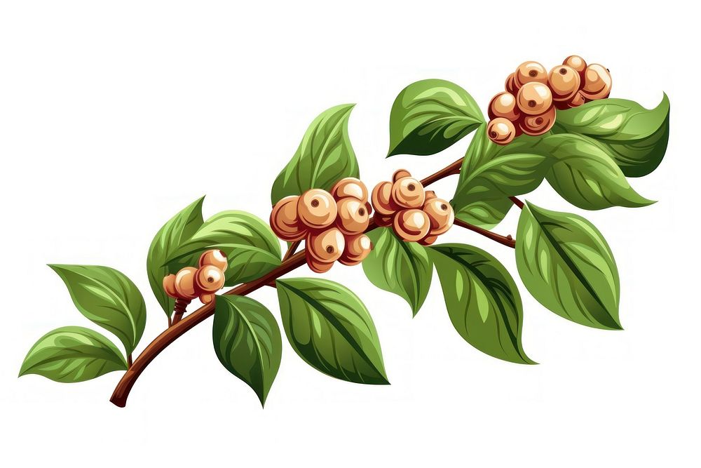 Coffee plant green leaf food. AI generated Image by rawpixel.