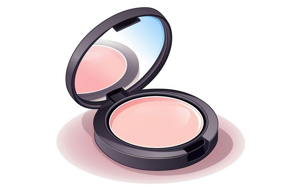 Cosmetic powder pact cosmetics circle person. AI generated Image by rawpixel.