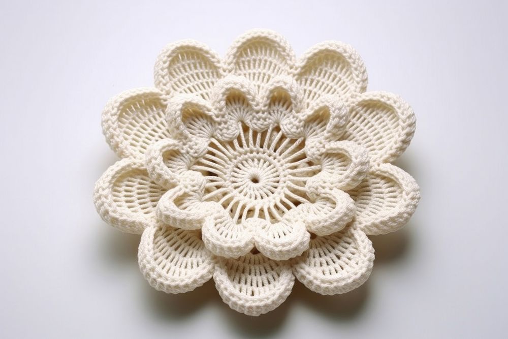 Crochet white art creativity. AI generated Image by rawpixel.