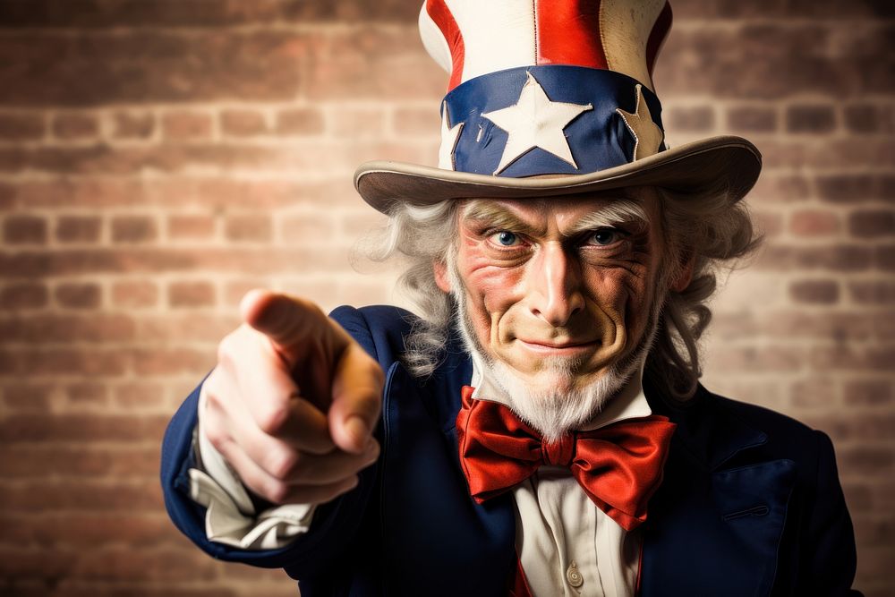 Uncle Sam portrait costume adult. AI generated Image by rawpixel.