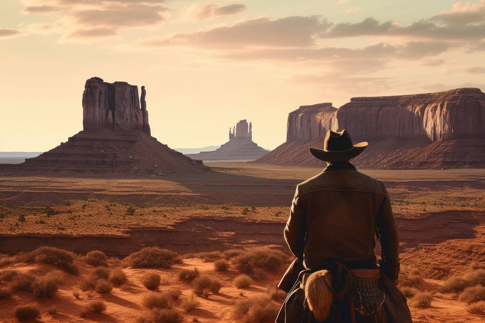 Cowboys cowboy adult tranquility. AI generated Image by rawpixel.