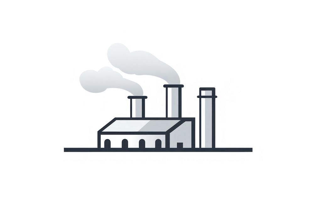 Factory architecture smoke technology. AI generated Image by rawpixel.
