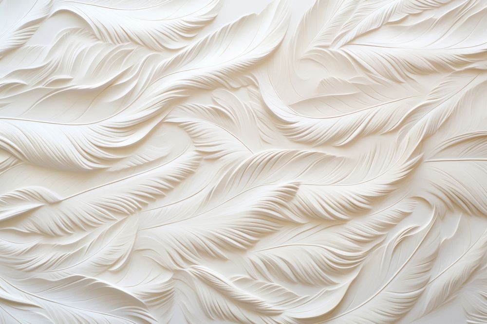 Feathers white backgrounds pattern. AI generated Image by rawpixel.