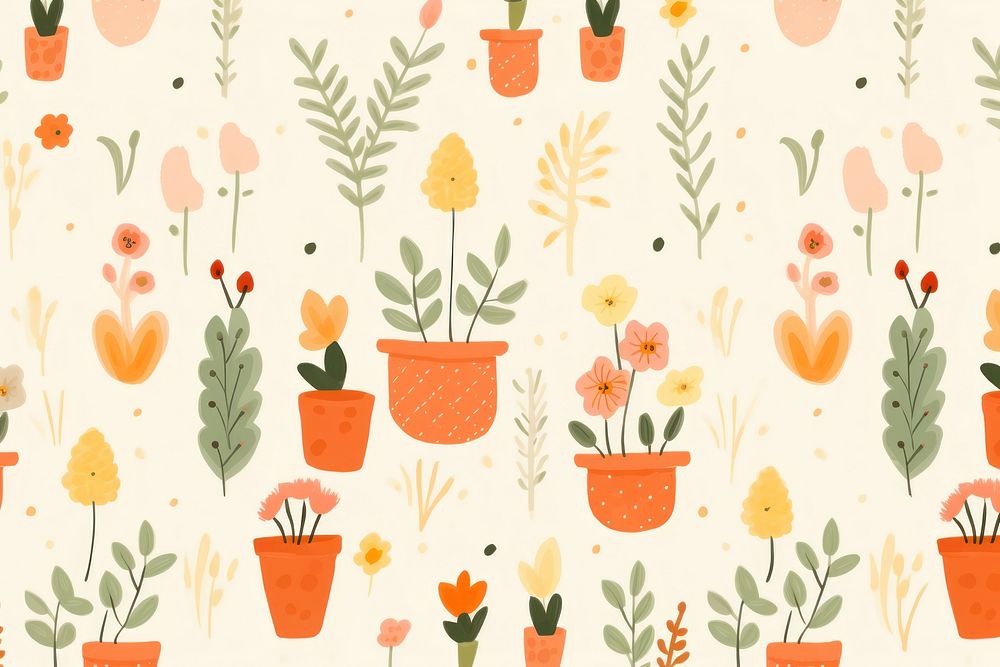 Garden pattern backgrounds wallpaper. AI generated Image by rawpixel.