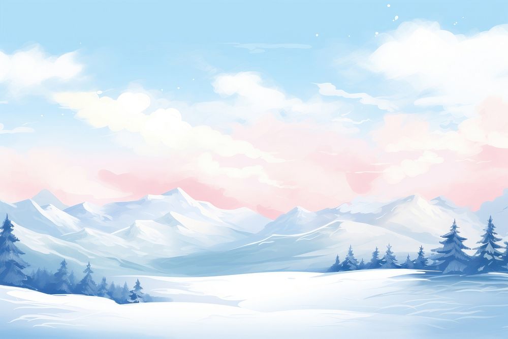 Snow landscape outdoors nature. AI generated Image by rawpixel.