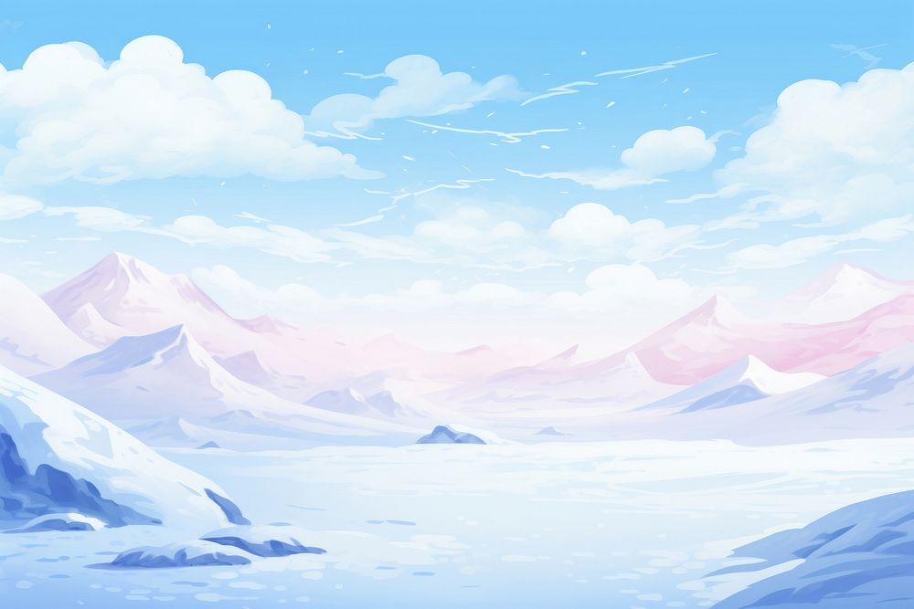 Snow landscape backgrounds outdoors. AI generated Image by rawpixel.