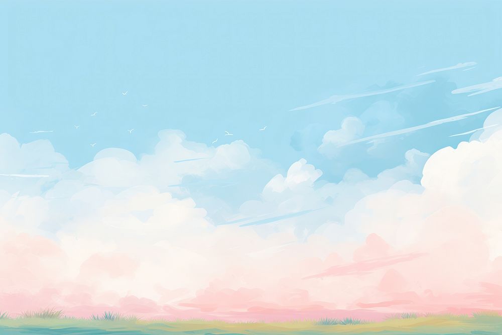 Sky backgrounds landscape painting. AI generated Image by rawpixel.