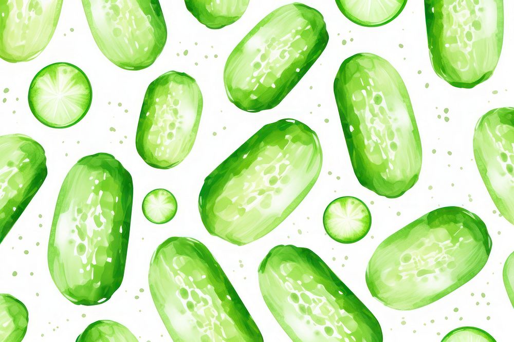 Cucumber backgrounds vegetable pattern. AI generated Image by rawpixel.