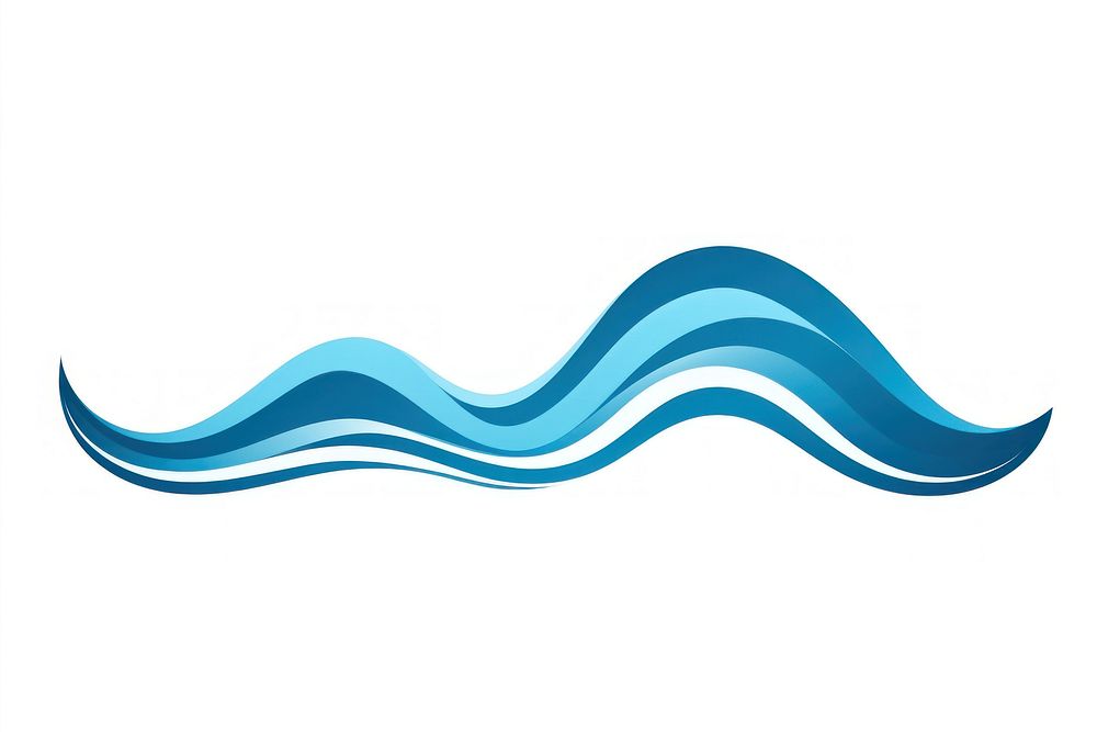 Water wave line logo turquoise. AI generated Image by rawpixel.