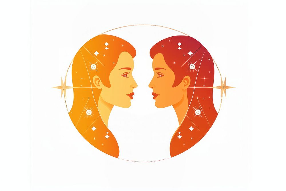 Gemini adult togetherness creativity. AI generated Image by rawpixel.