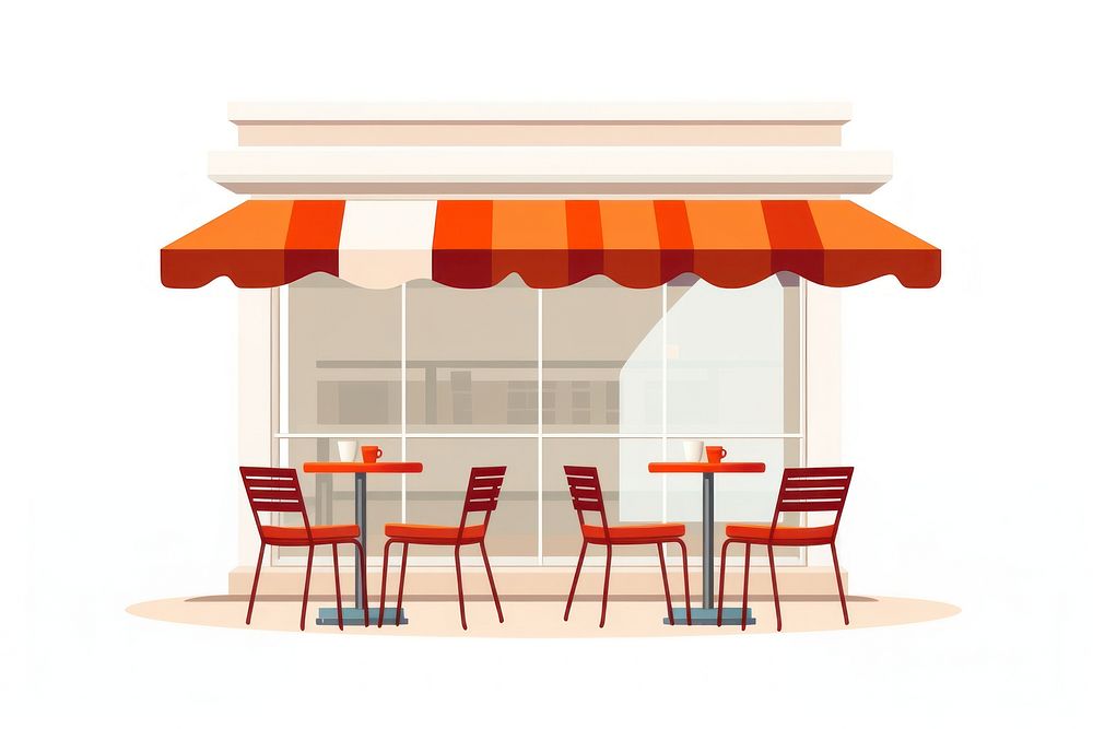 Cafe restaurant furniture awning. AI generated Image by rawpixel.