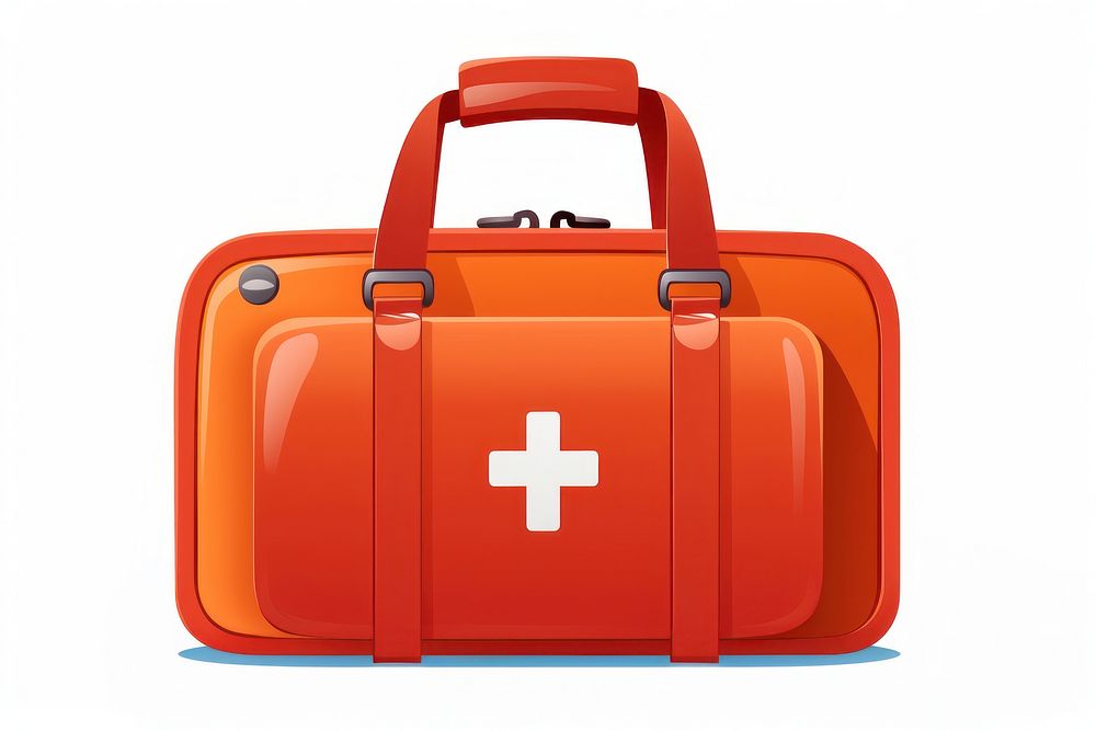 Emergency bag luggage white background briefcase. AI generated Image by rawpixel.