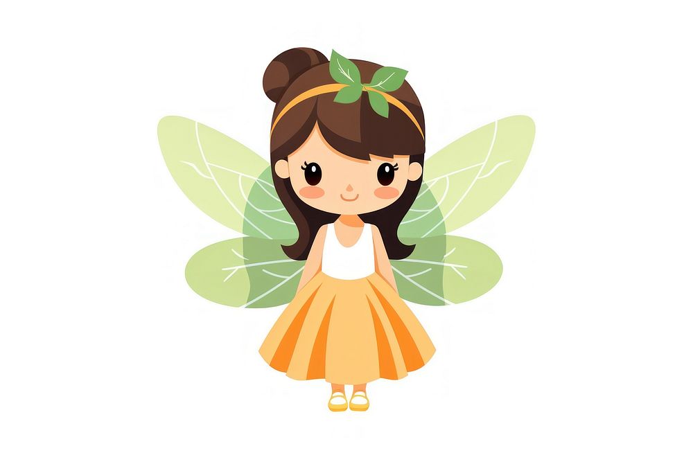 Fairy cartoon fairy white background. AI generated Image by rawpixel.