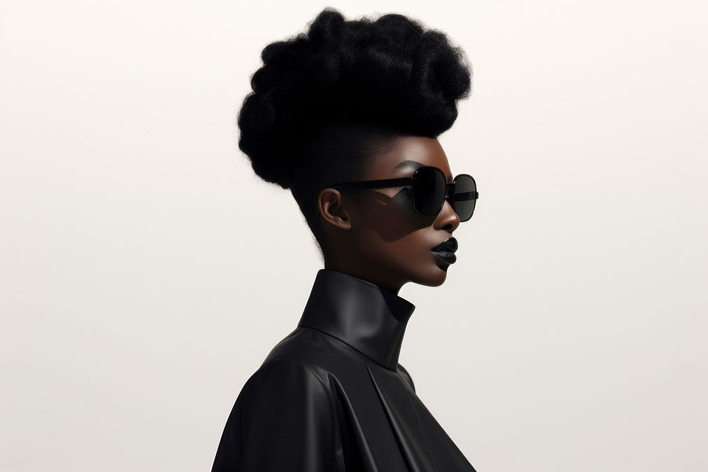 Black woman sunglasses portrait fashion. AI generated Image by rawpixel.