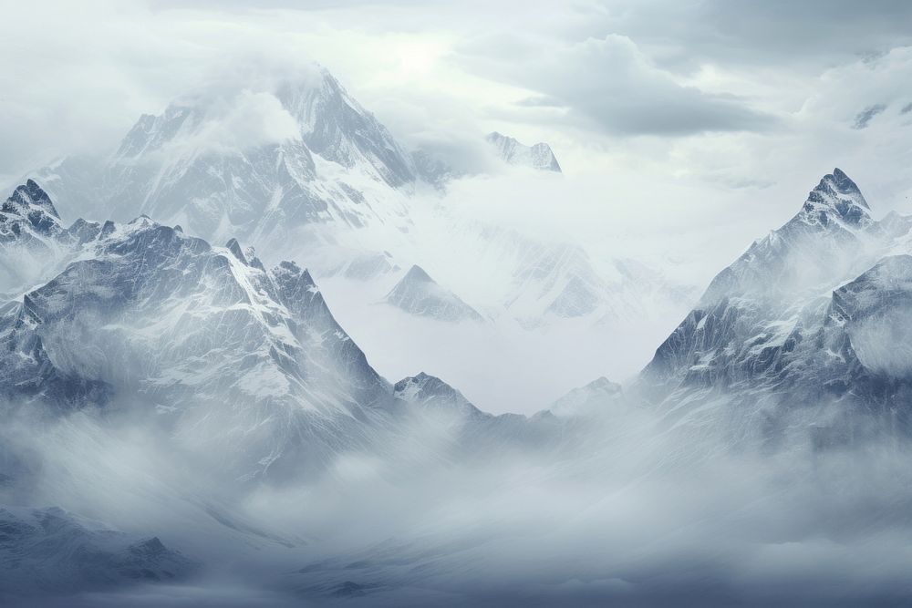 Mountain wallpaper outdoors nature snow. AI generated Image by rawpixel.