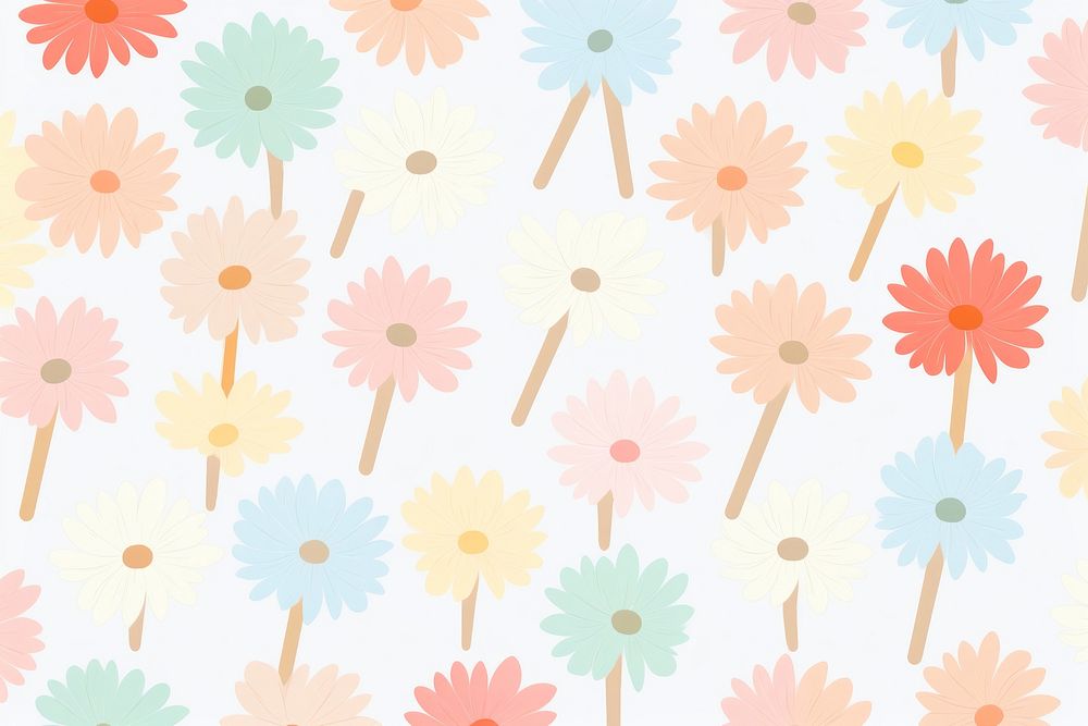 Daisy pattern backgrounds flower. AI generated Image by rawpixel.