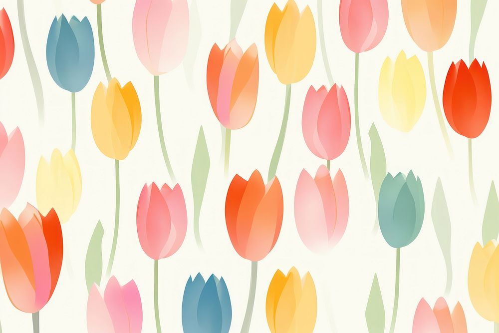 Tulip pattern backgrounds flower. AI generated Image by rawpixel.