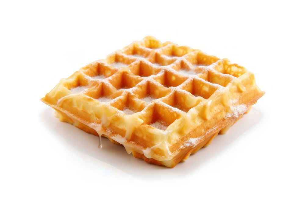 Waffle waffle food white background. AI generated Image by rawpixel.
