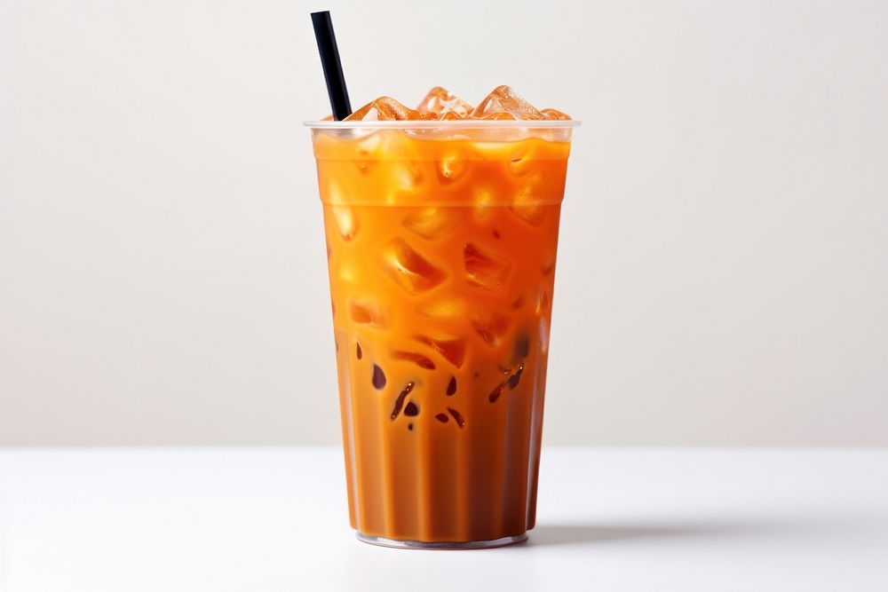 Thai tea drink juice food. AI generated Image by rawpixel.