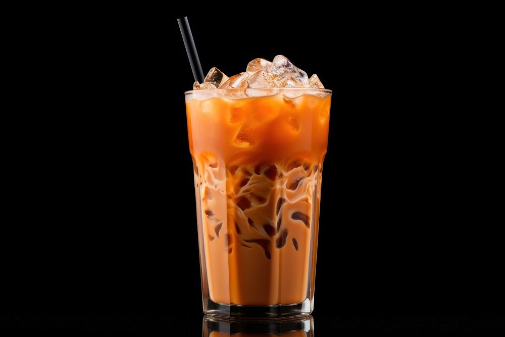 Thai tea drink refreshment milkshake. AI generated Image by rawpixel.