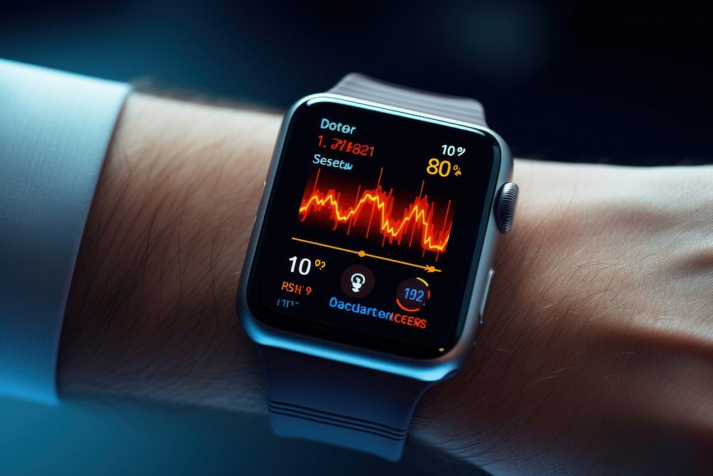 Health wristwatch technology monitor. AI generated Image by rawpixel.