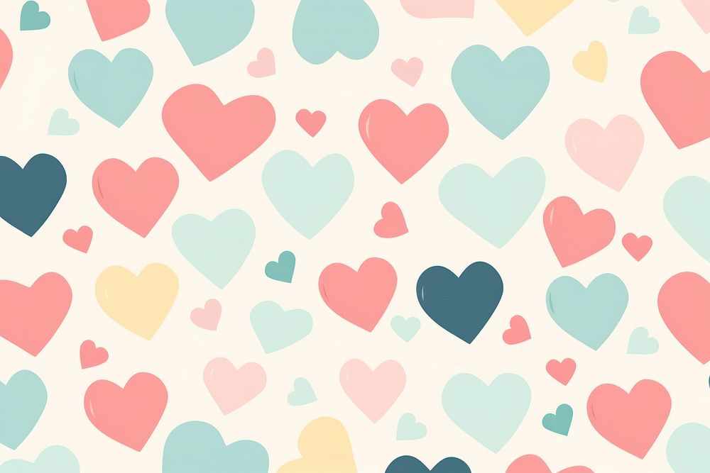 Heart pattern backgrounds variation. AI generated Image by rawpixel.